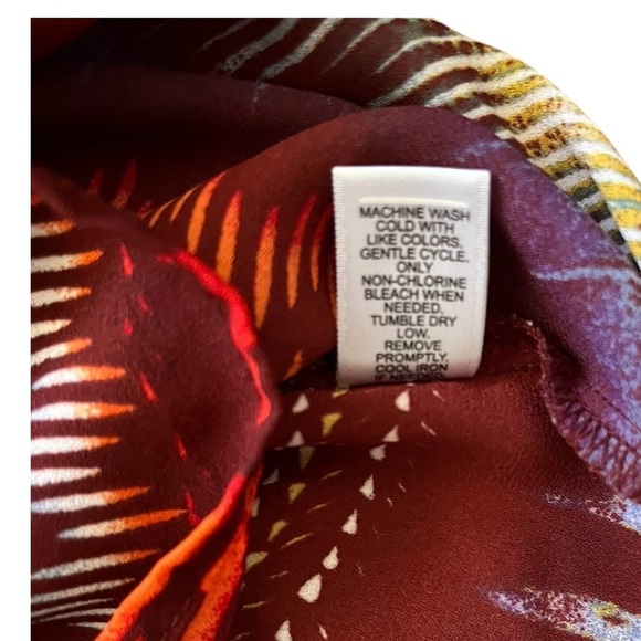 Cato casual pullover top M multicolor long sleeves round neck abstract print - Picture 13 of 13